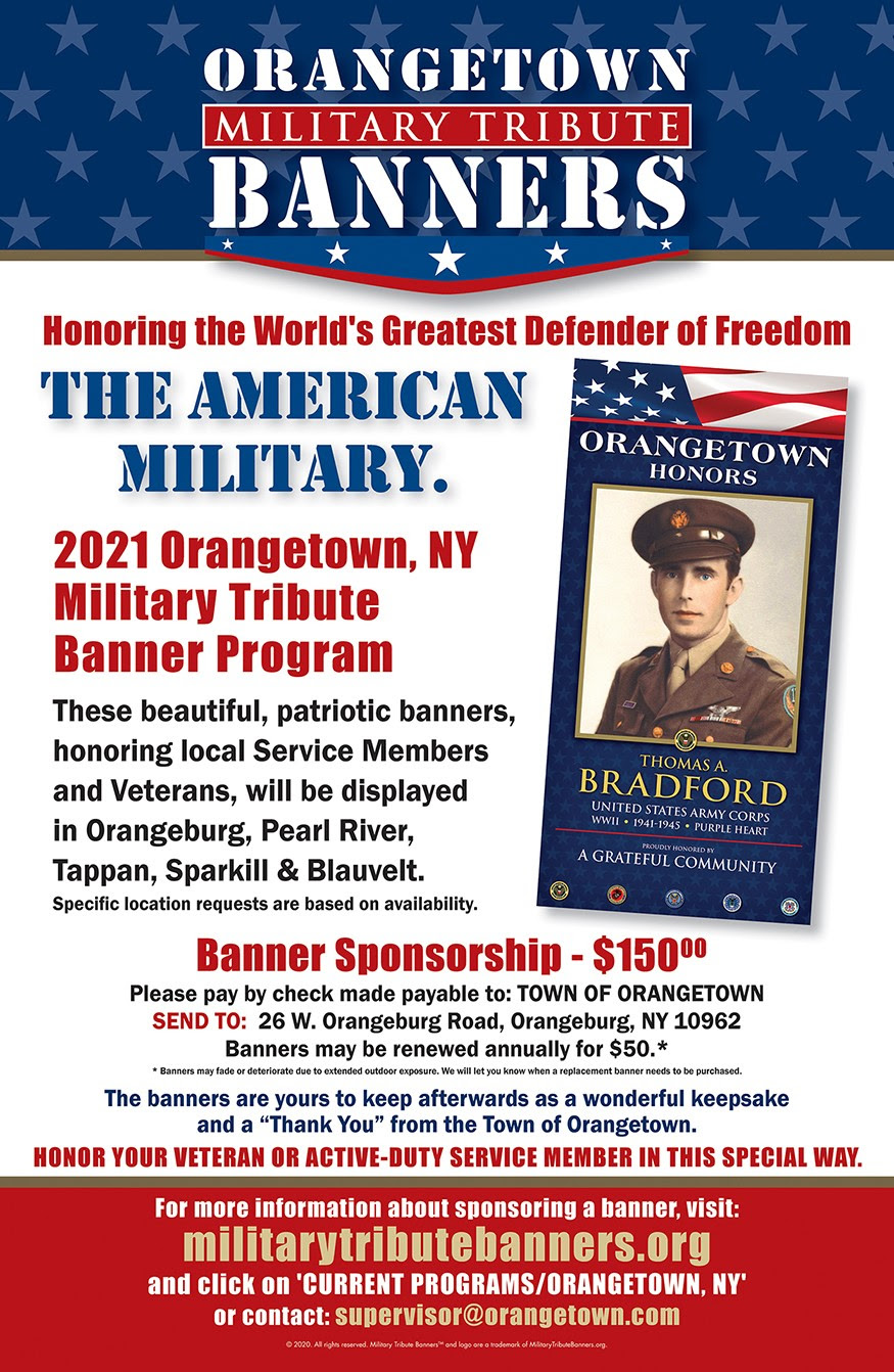 Orangetown: Last call to honor your loved one with a military banner for 2021!
