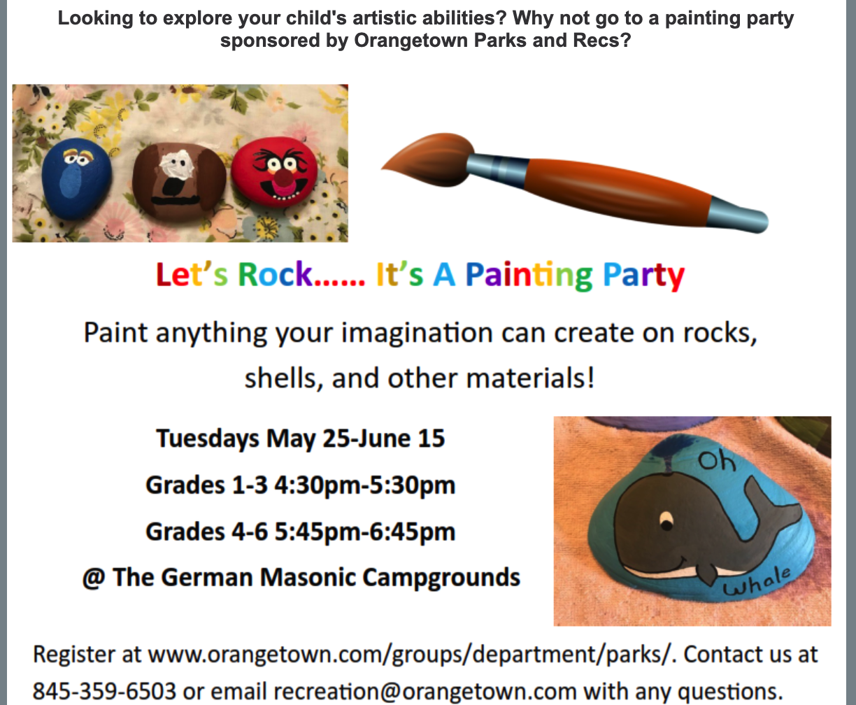 Orangetown Parks & Rec to host painting parties for children