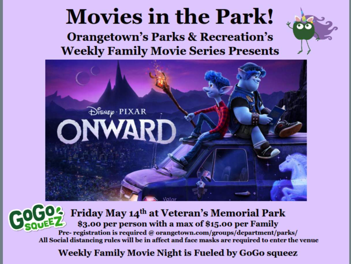 Orangetown to host movie in the park May 14th