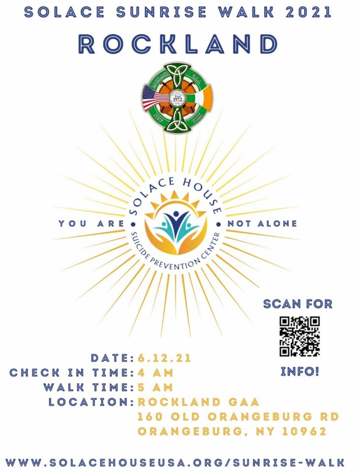 Solace Sunrise Walk 2021 to be held on June 12th