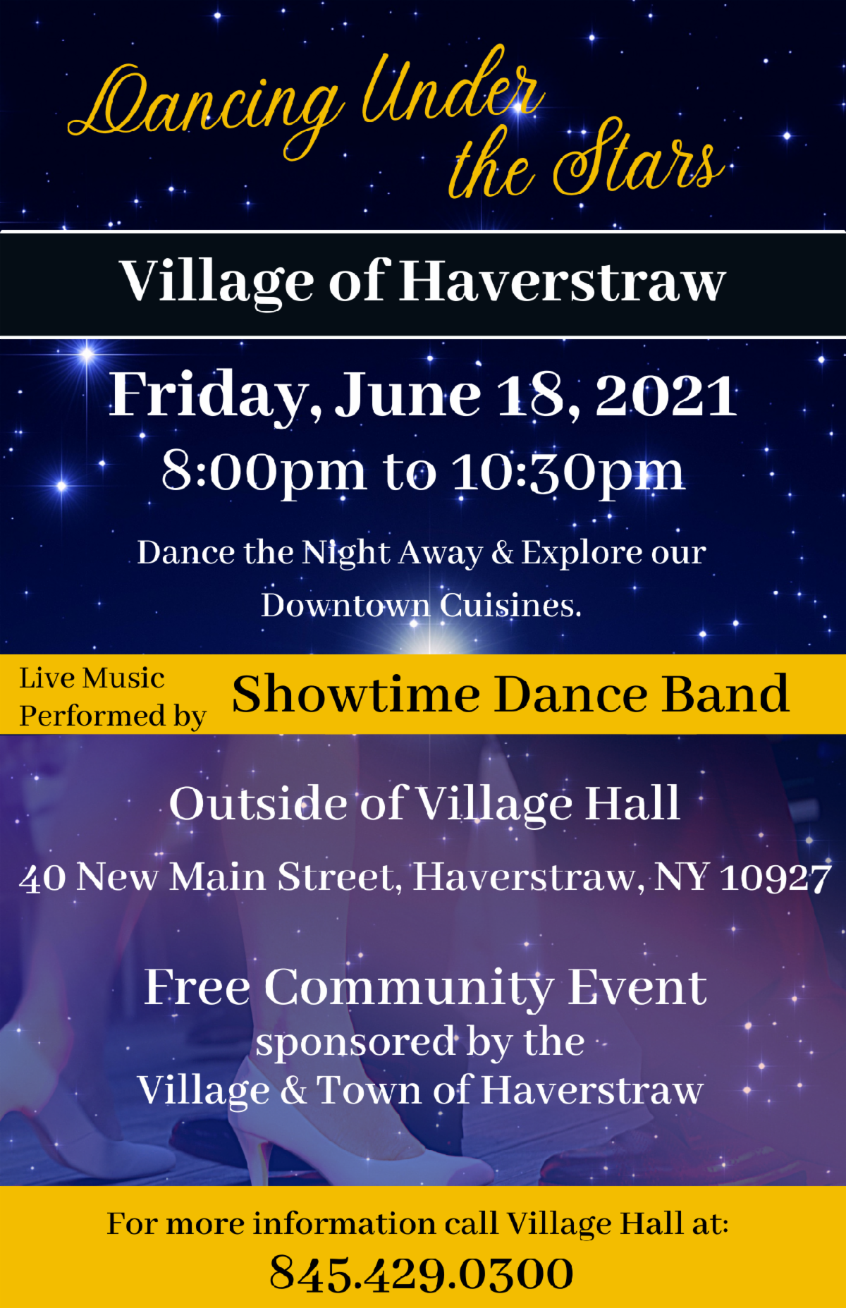 Dancing Under the Stars in Haverstraw June 18th