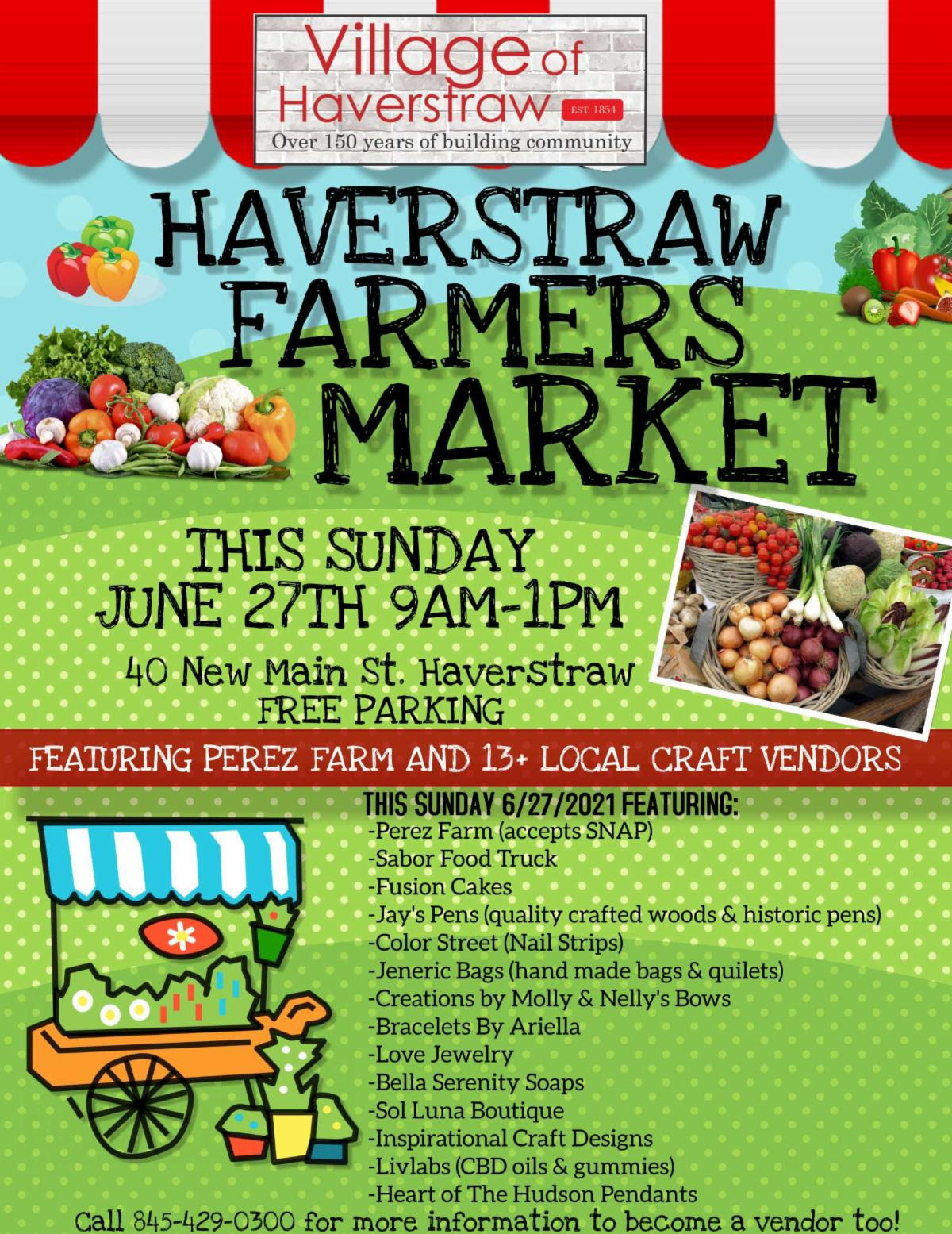Haverstraw Farmers Market June 27th