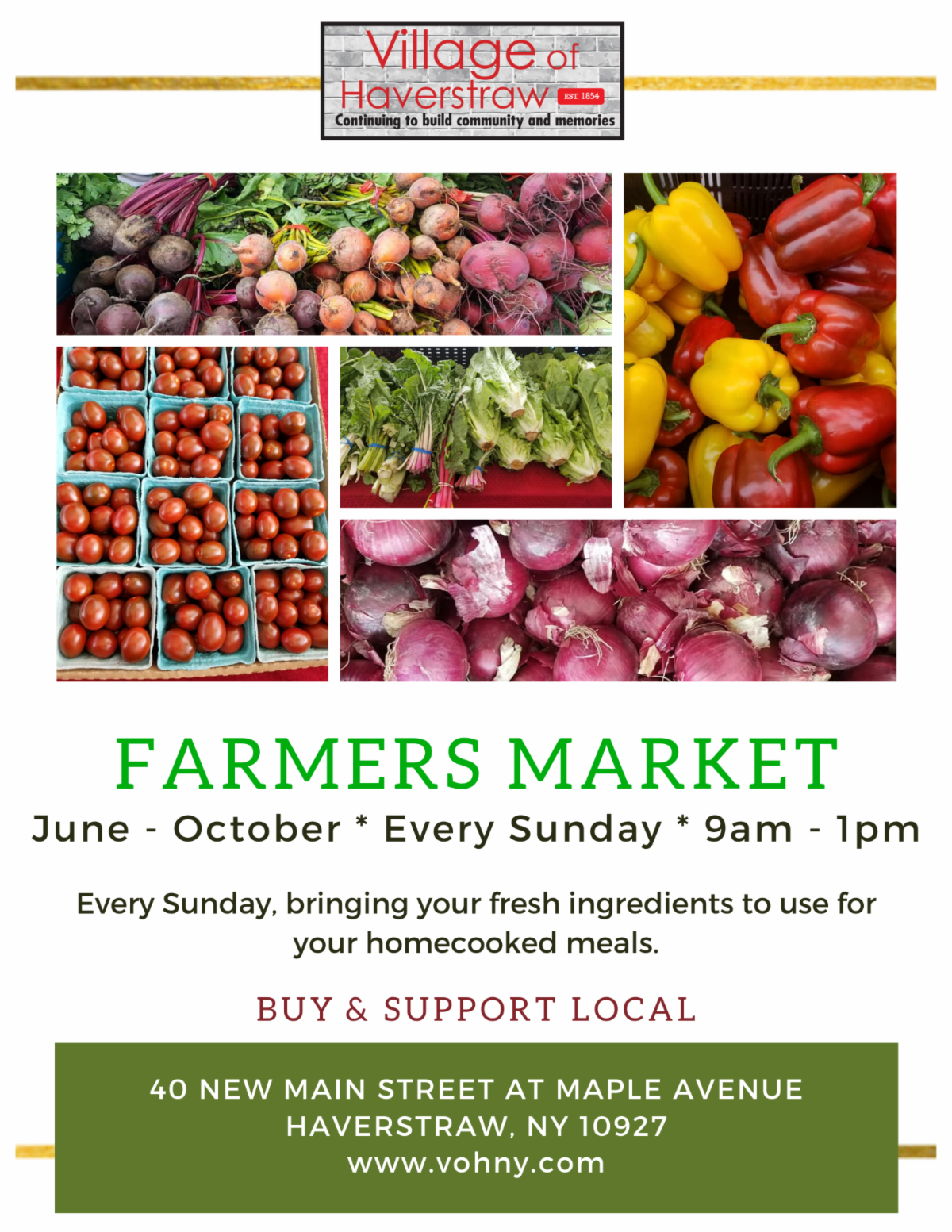 Haverstraw Farmers Market to run Sundays from June through October ...