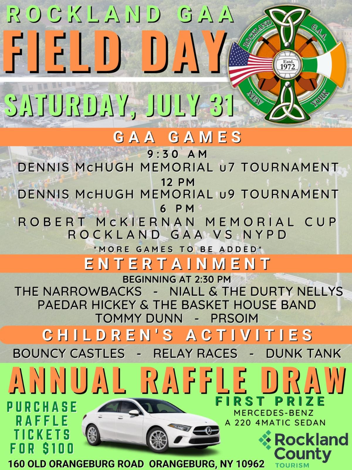 Rockland GAA Field Day to be held July 31st