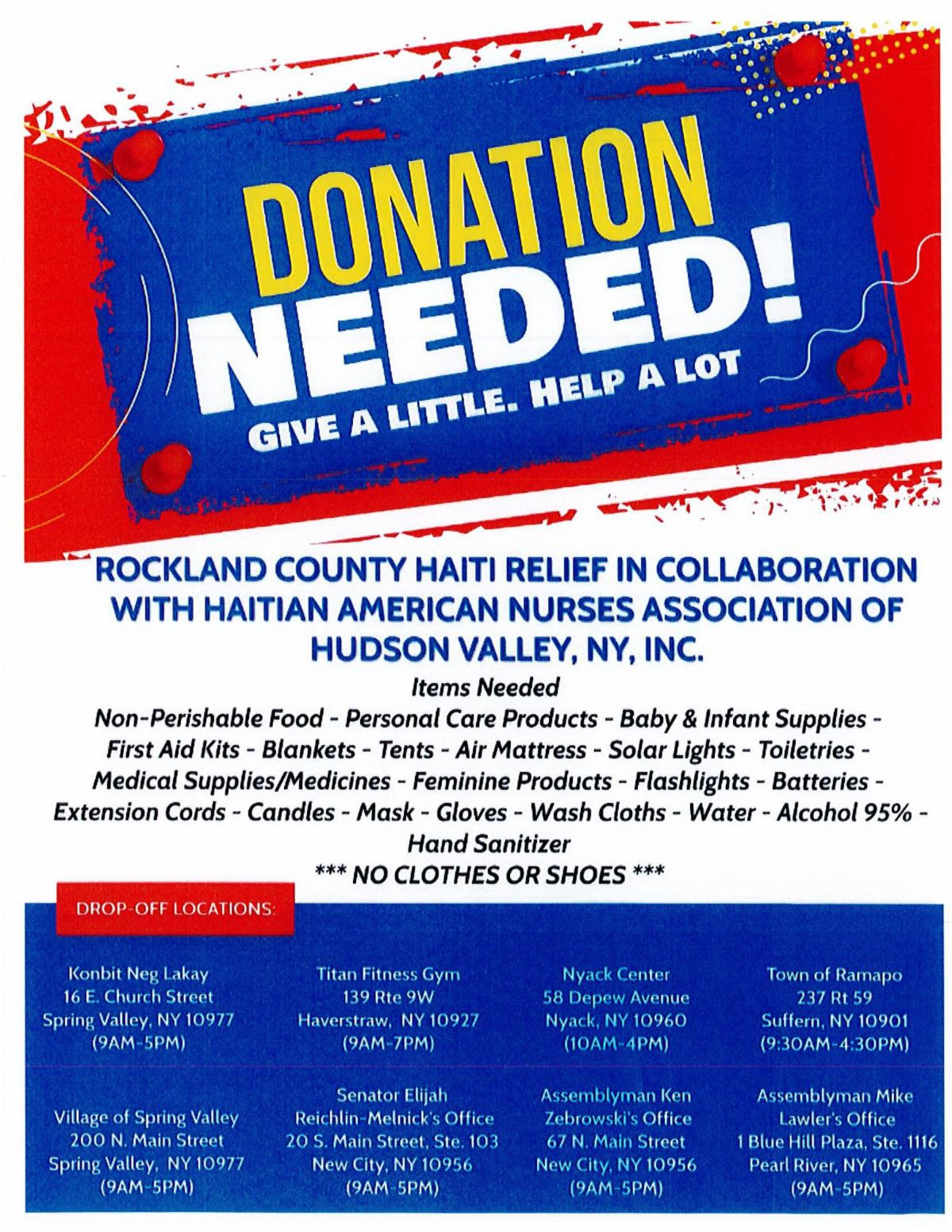 Donations needed for Haiti relief