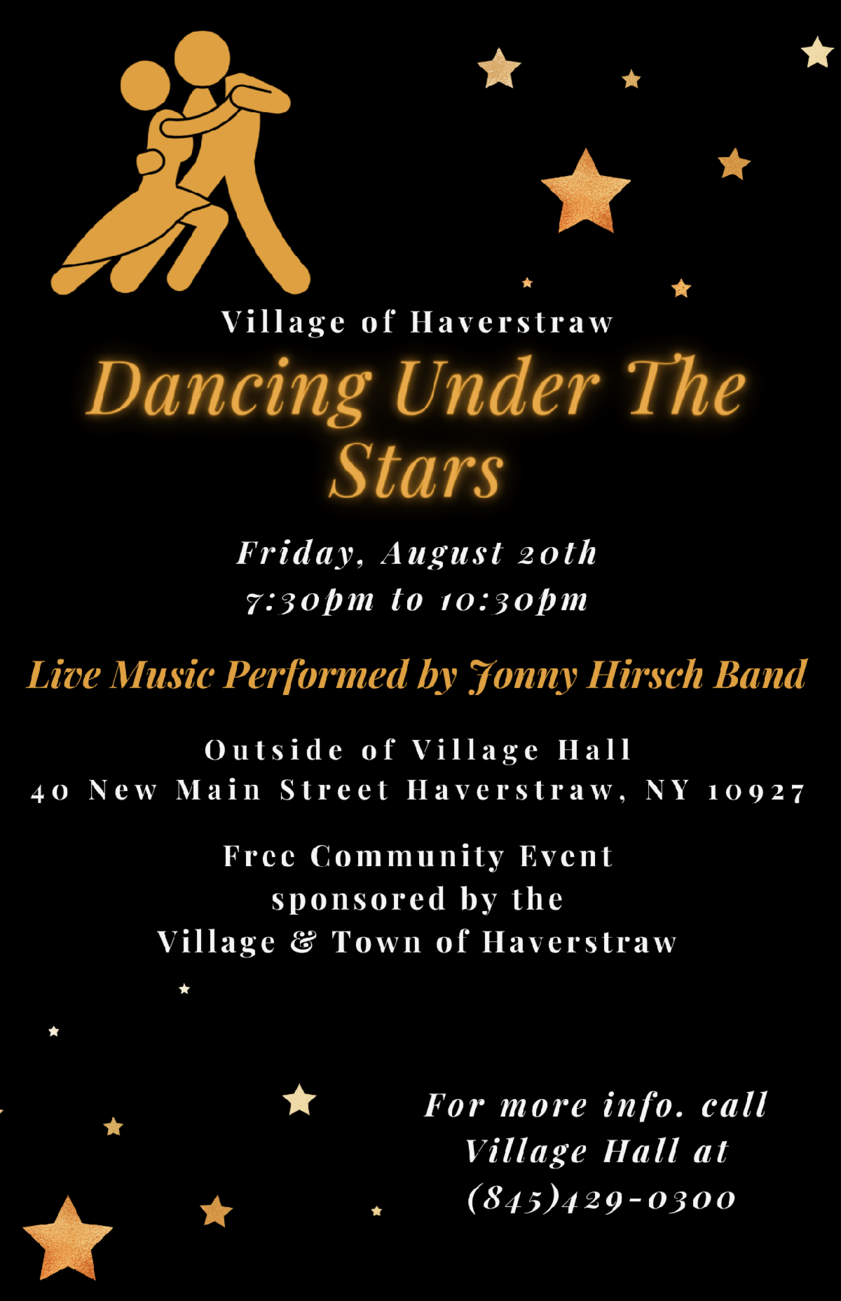 Dancing Under the Stars in Haverstraw August 20th