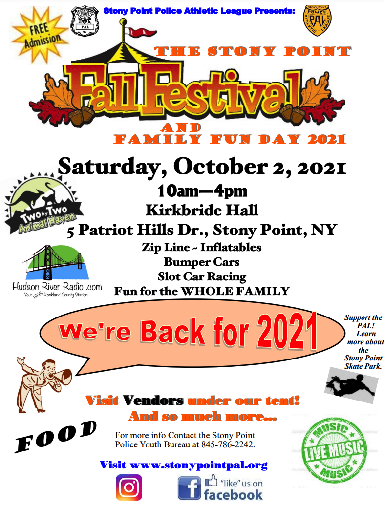 Stony Point PAL Fall Festival to be held October 2nd Rockland News