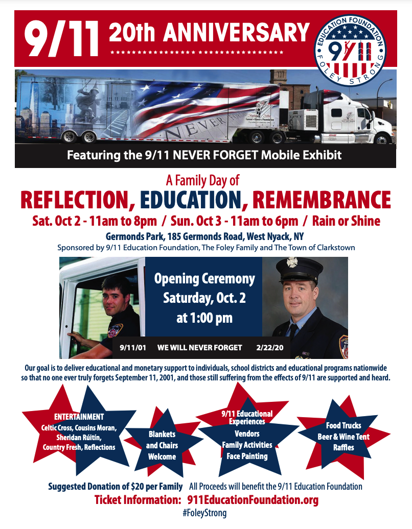 9/11 20th Anniversary Family Day to take place this weekend