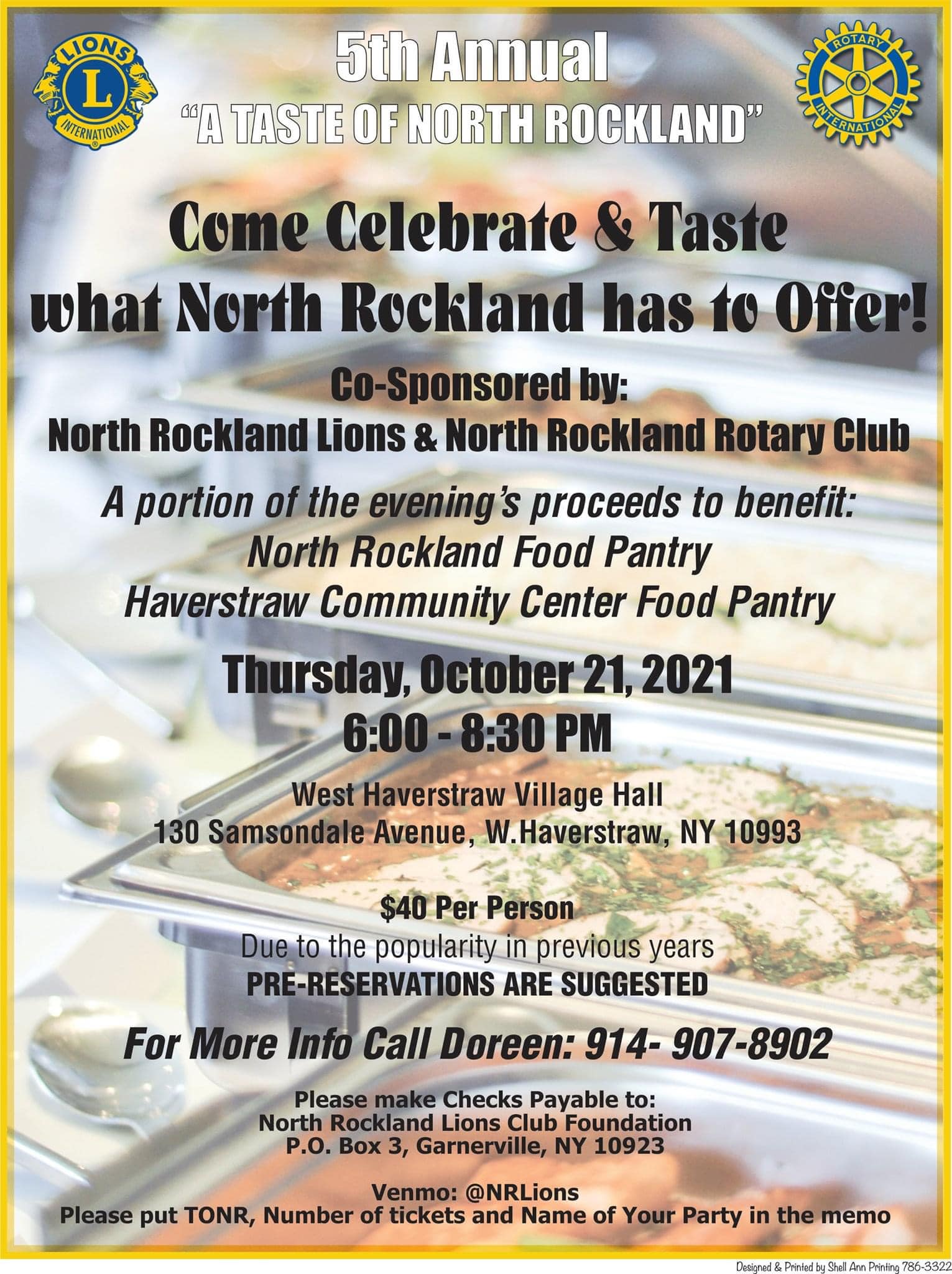 Fifth Annual Taste of North Rockland coming October 21st