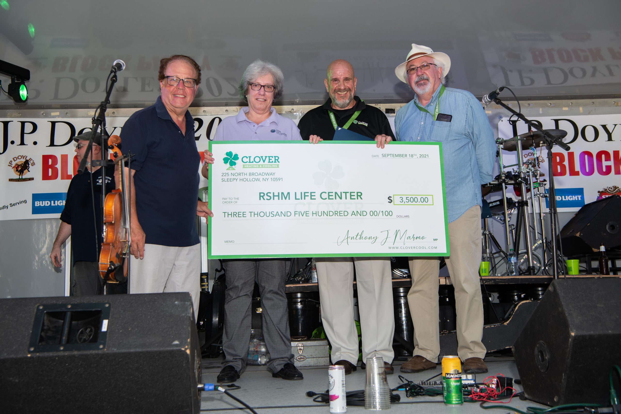 Clover Heating &Cooling Kicks Off 35th Anniversary Celebration with Large Donation; Founder Honored by Several