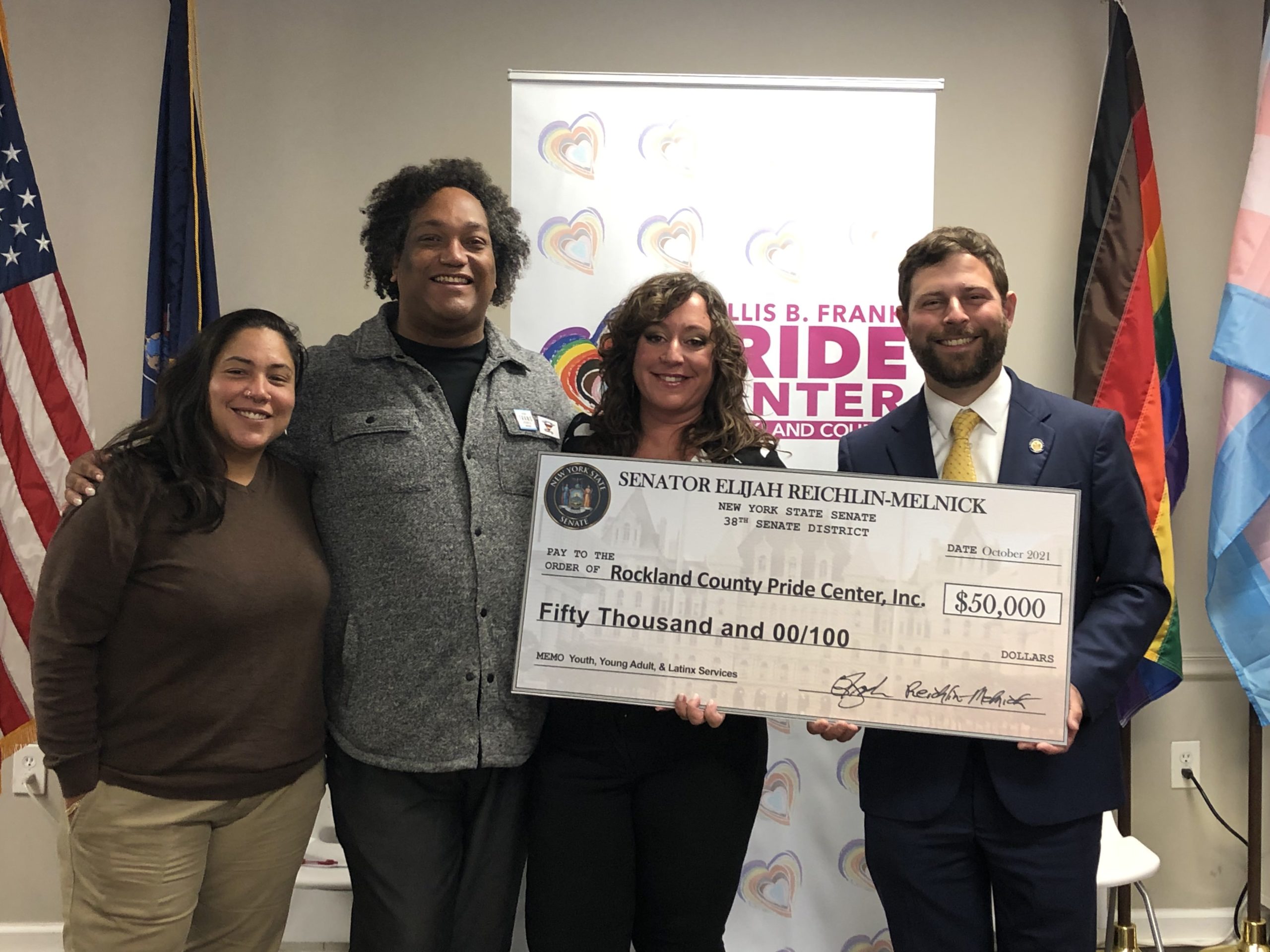 Senator Elijah Reichlin-Melnick celebrates LGBTQ+ history month with a huge boost for Rockland Pride Center