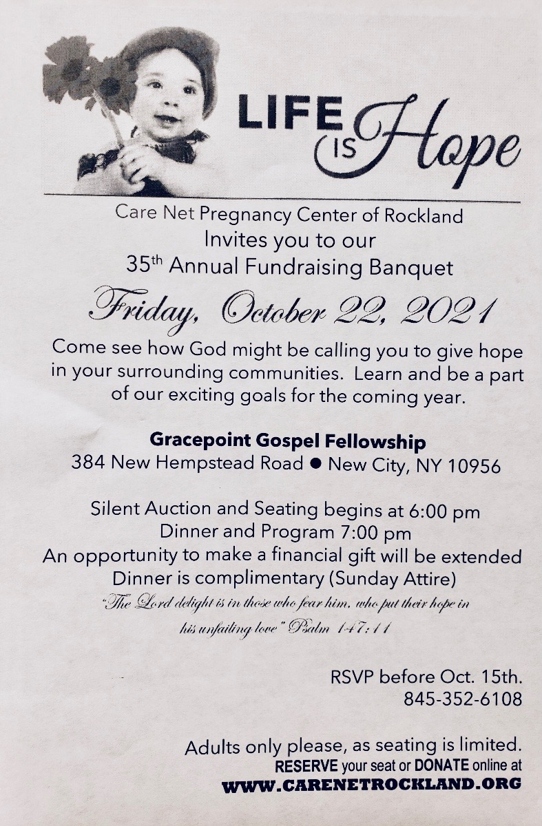 Life is Hope dinner to be held October 22nd
