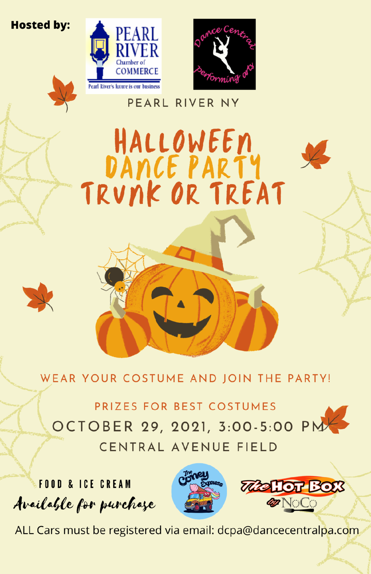 Pearl River Halloween Dance Party and Trunk or Treat October 29th