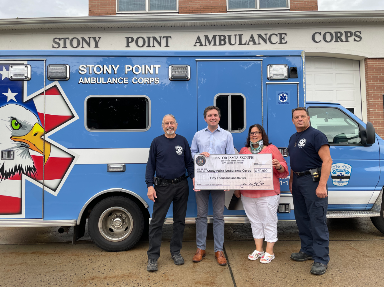 Skoufis Secures $100K for Stony Point Sidewalk Repairs & Ambulance Upgrades