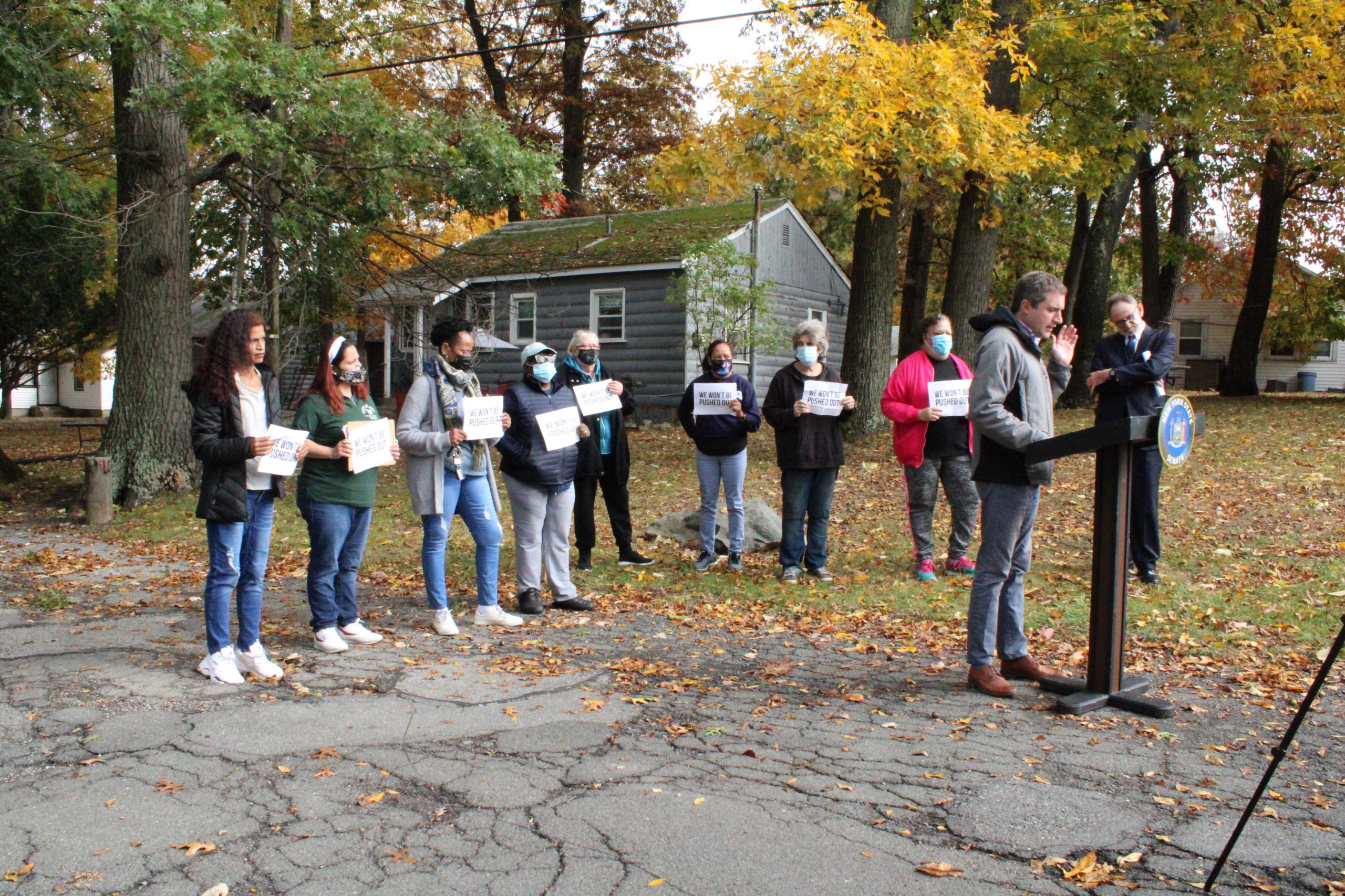 Skoufis, Oak Tree Residents Call on Landlord to Drop Looming Eviction Plan