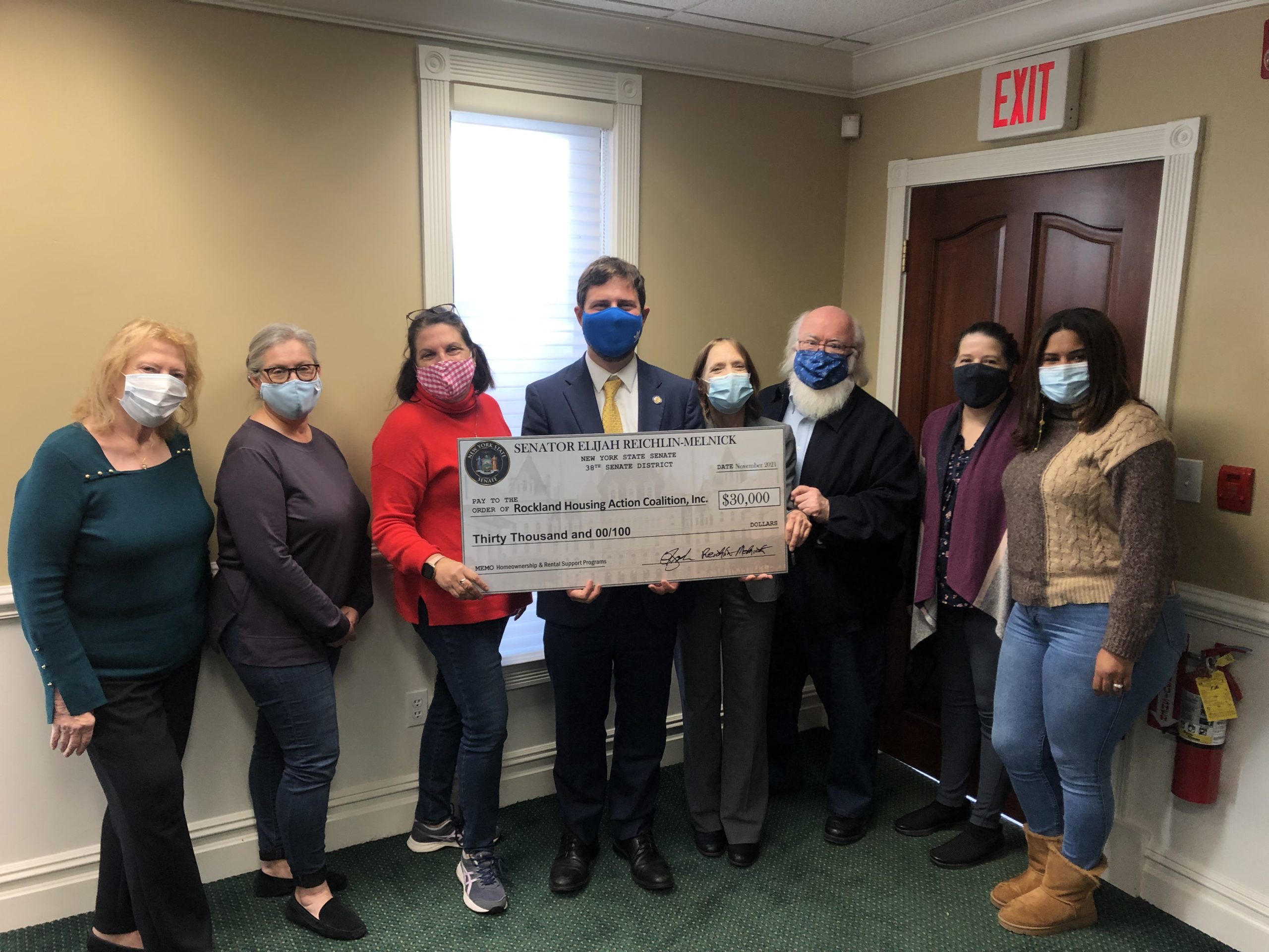 Senator Elijah Reichlin-Melnick delivers $30,000 for the Rockland Housing Action Coalition (RHAC)