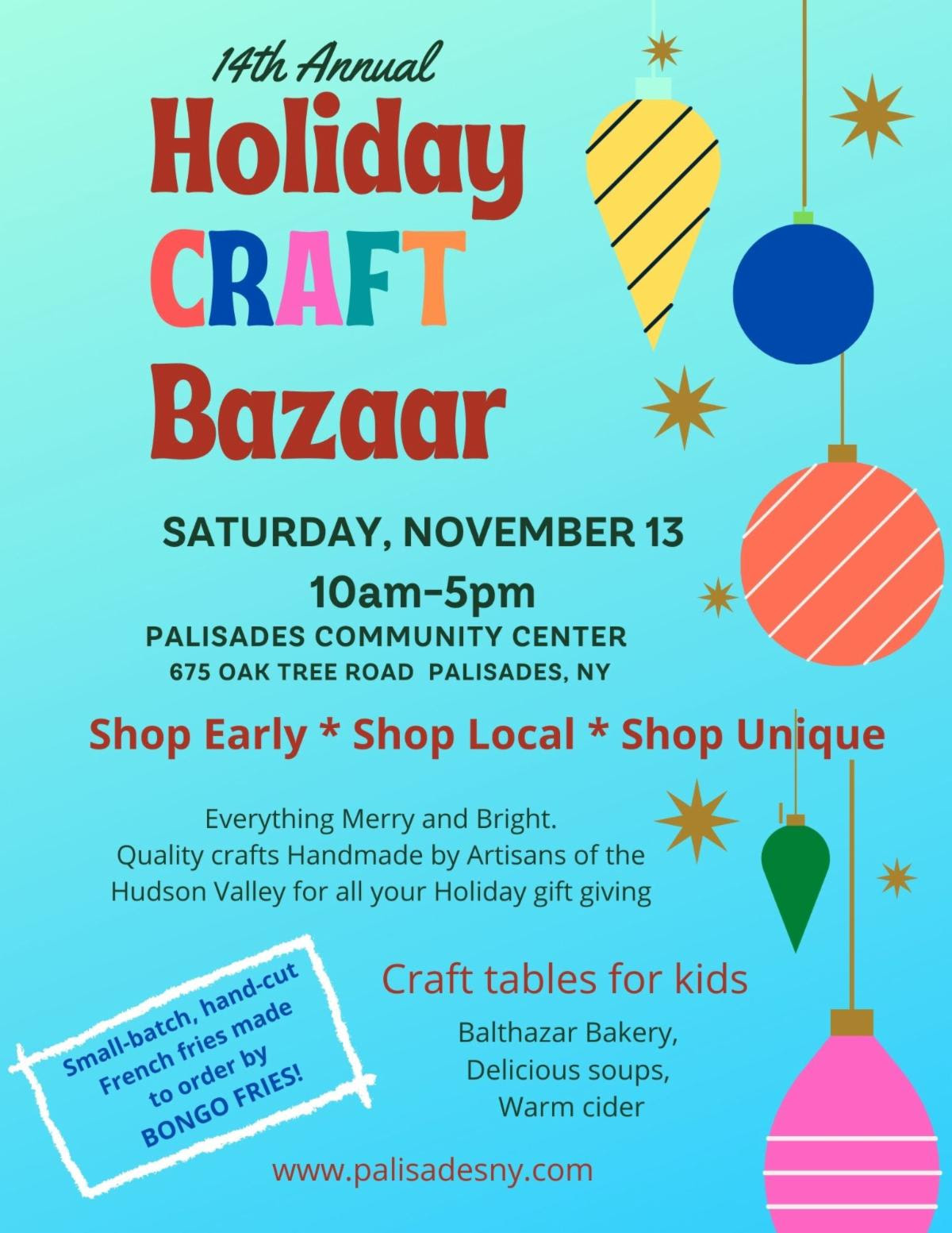 Holiday Craft Bazaar to be held November 13th