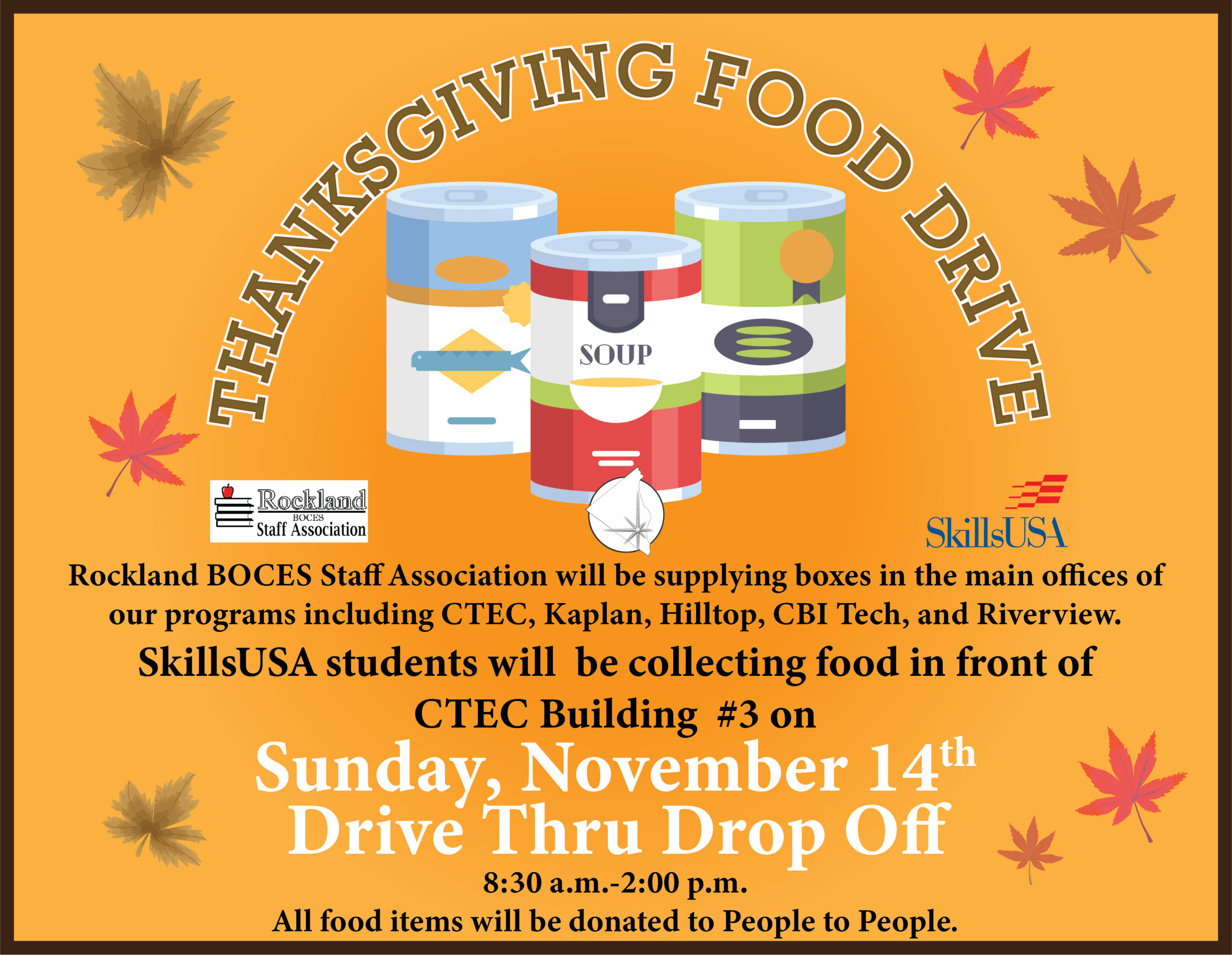 Thanksgiving Food Drive November 14th