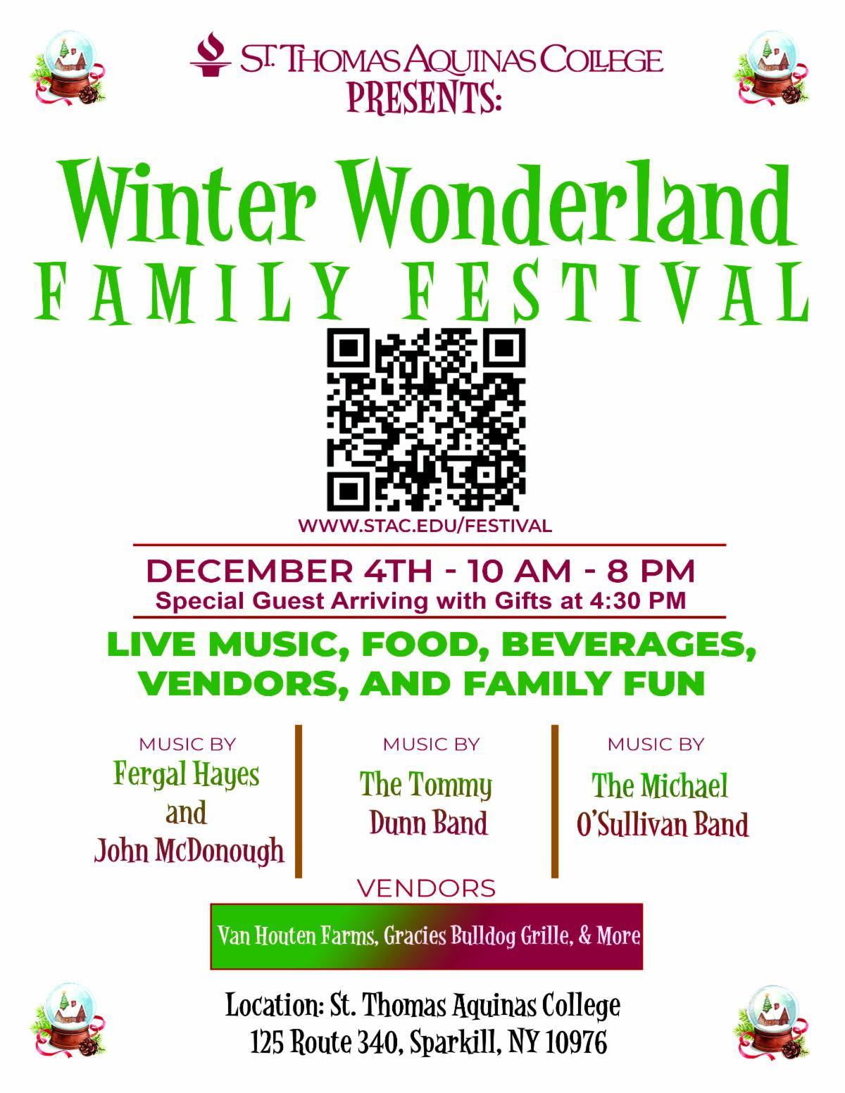 STAC to present Winter Wonderland Family Festival December 4th