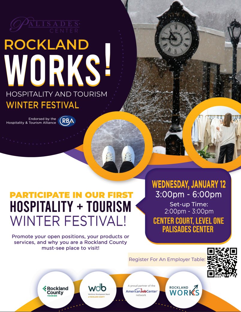 The Rockland Works! The Hospitality and Tourism Winter Festival to be held January 12th