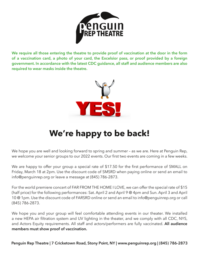 Penguin Rep Theater is Back!