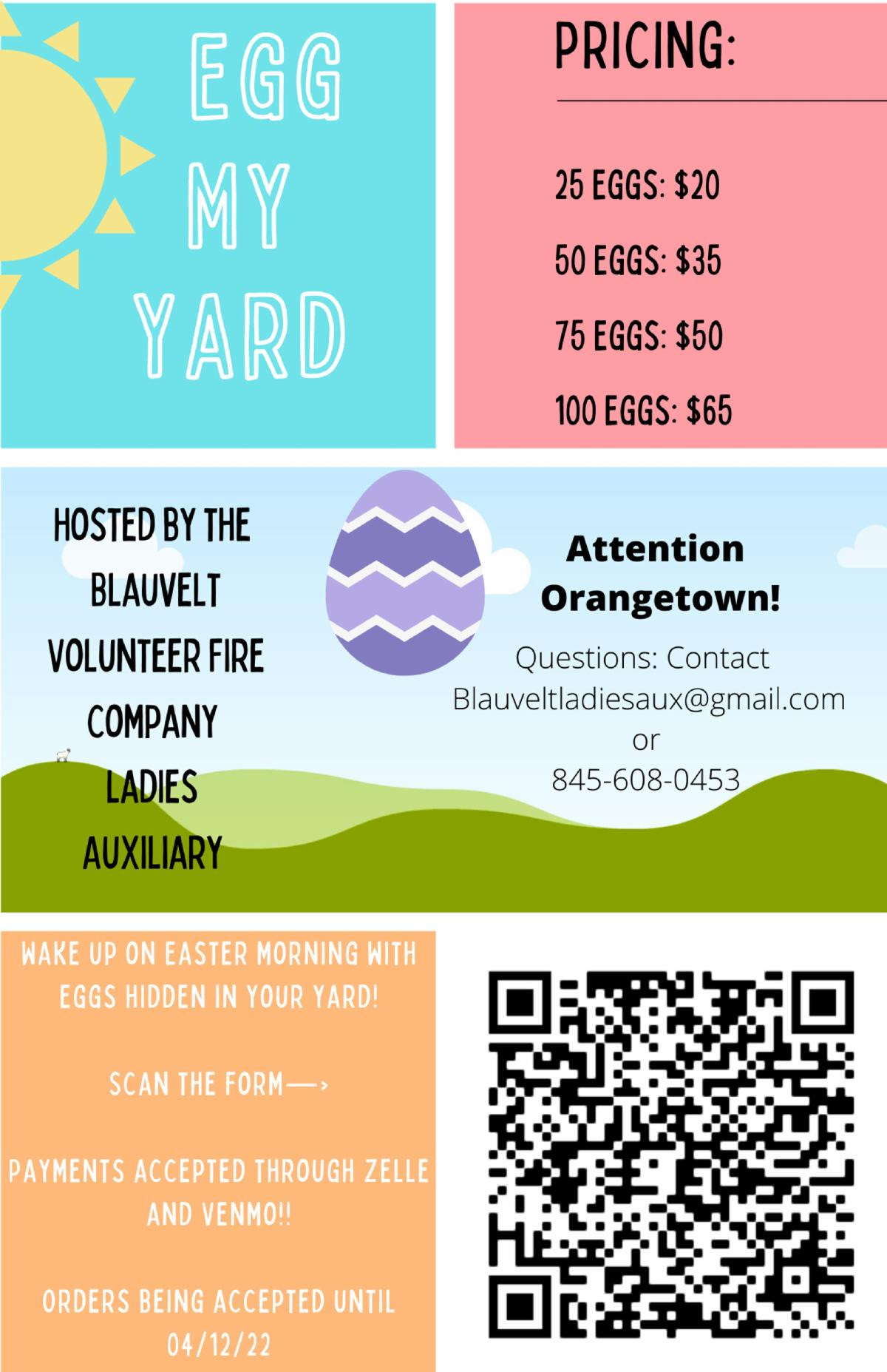 Egg My Yard By Blauvelt Volunteer Fire Company Ladies Auxiliary