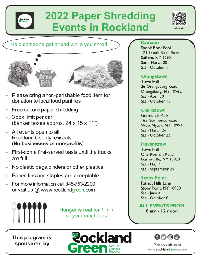 2022 Paper Shredding Events in Rockland