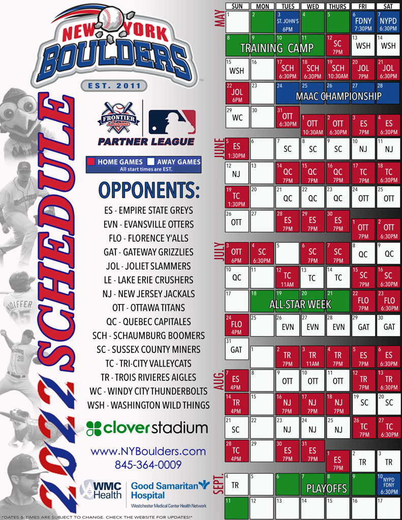 New York Boulders at Clover StadiumOpening Day May 12, 2022
