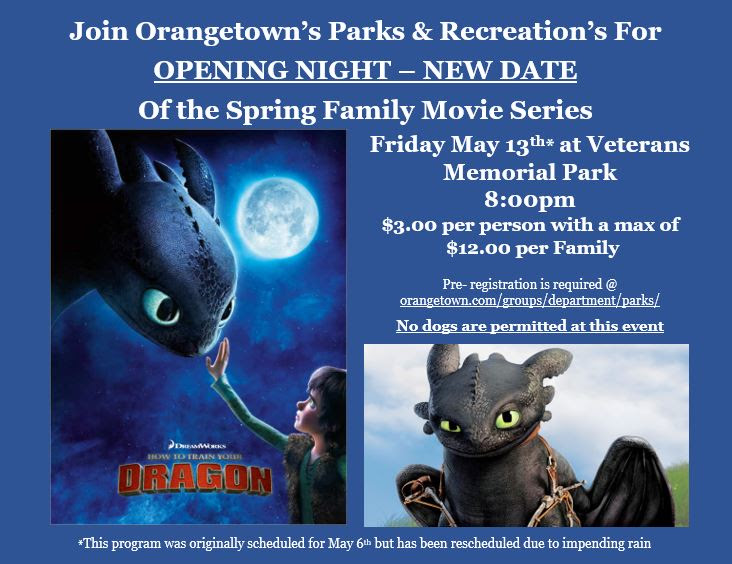 Opening Night – New Date of the Spring Family Movie Date