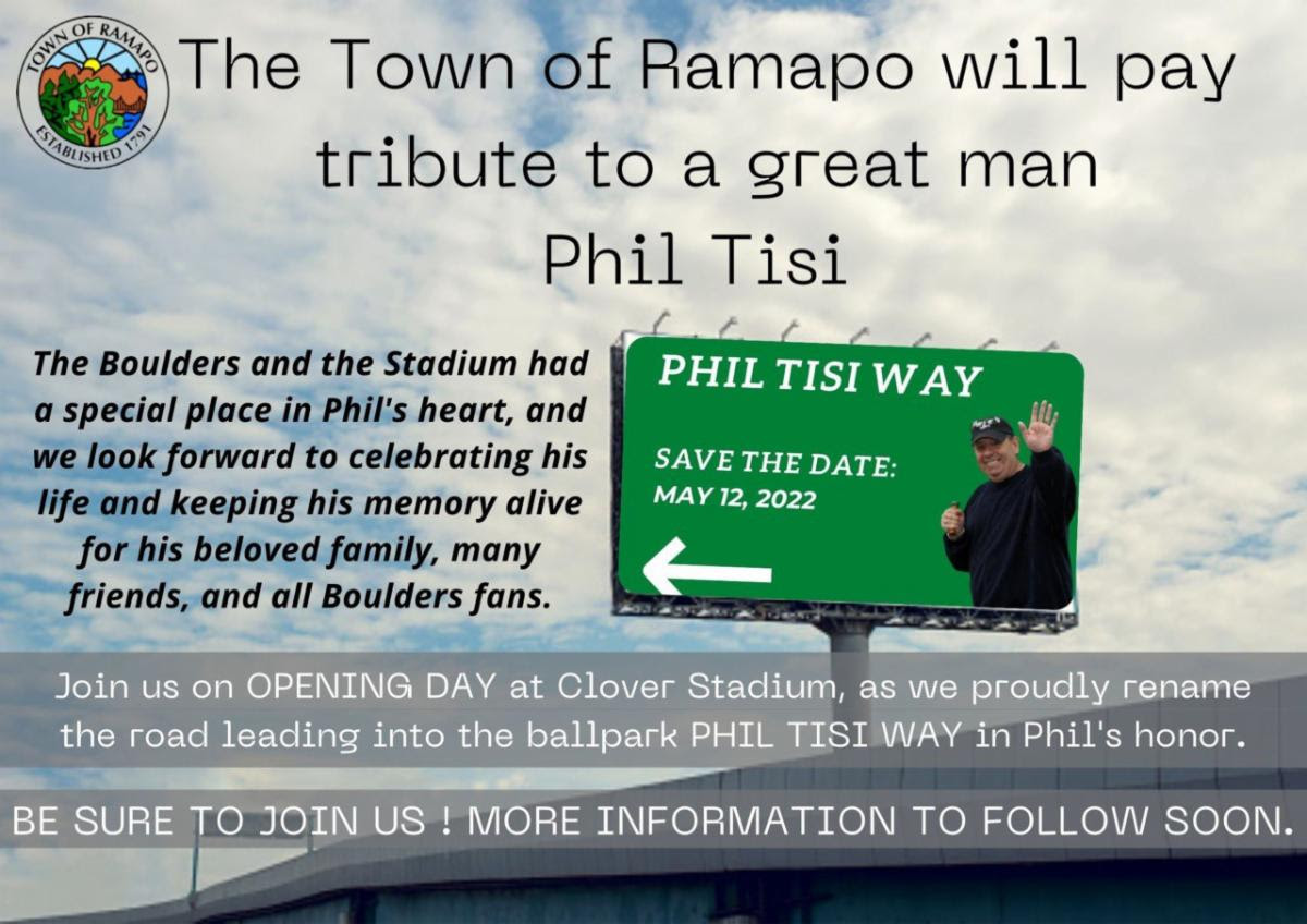 The Town of Ramapo Will Pay Tribute To A Great Man, Phil Tisi