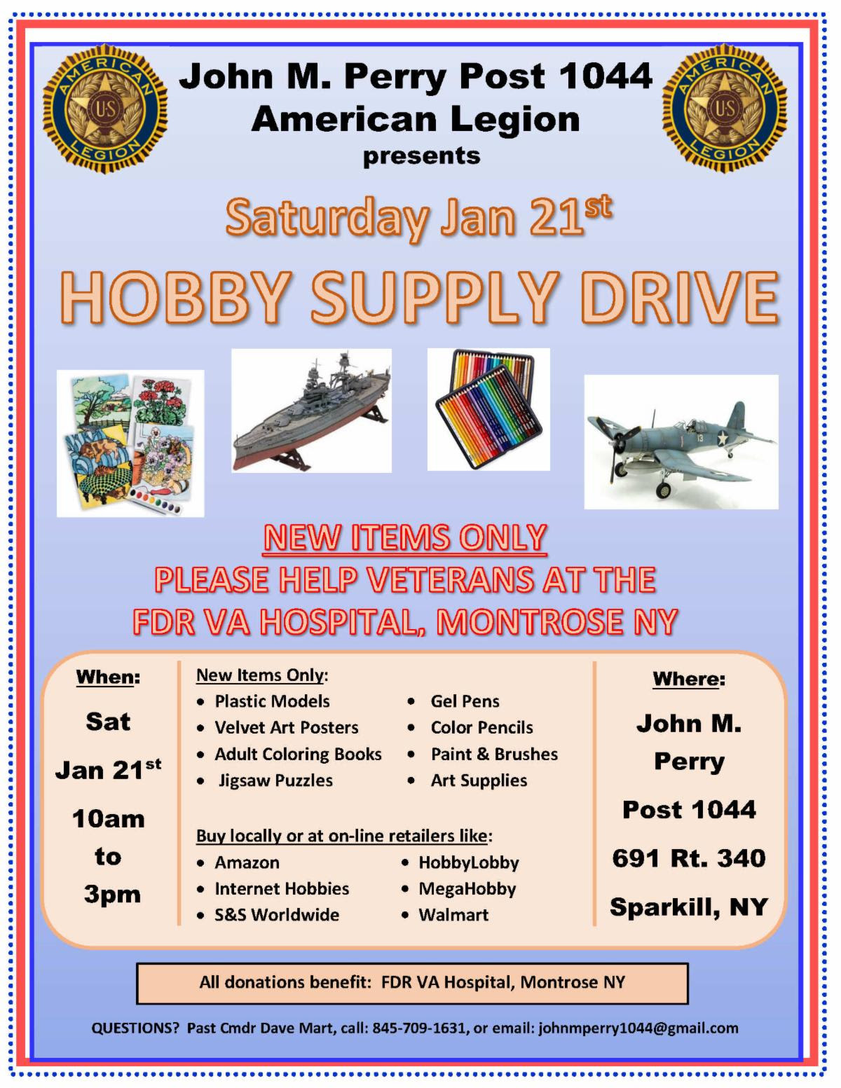 John M. Perry Post 1044 Hobby Supply Drive