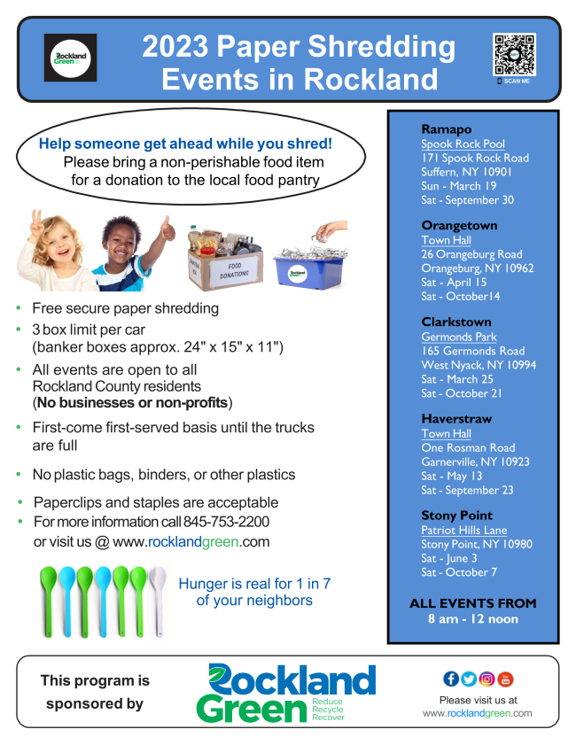 2023 Paper Shredding Events in Rockland