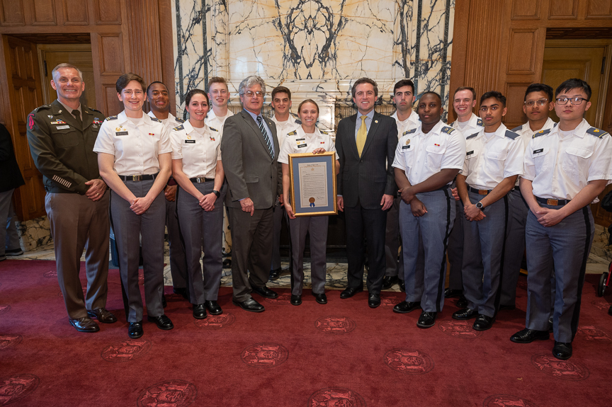 NYS Legislaters Skoufis and Eachus with West Point Cadets for 71 annual West Point Day