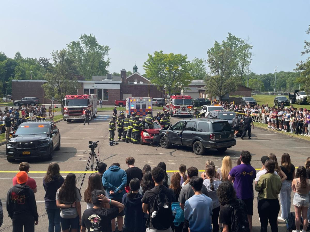 DWI Accident Demonstration for Clarkstown North & South Students