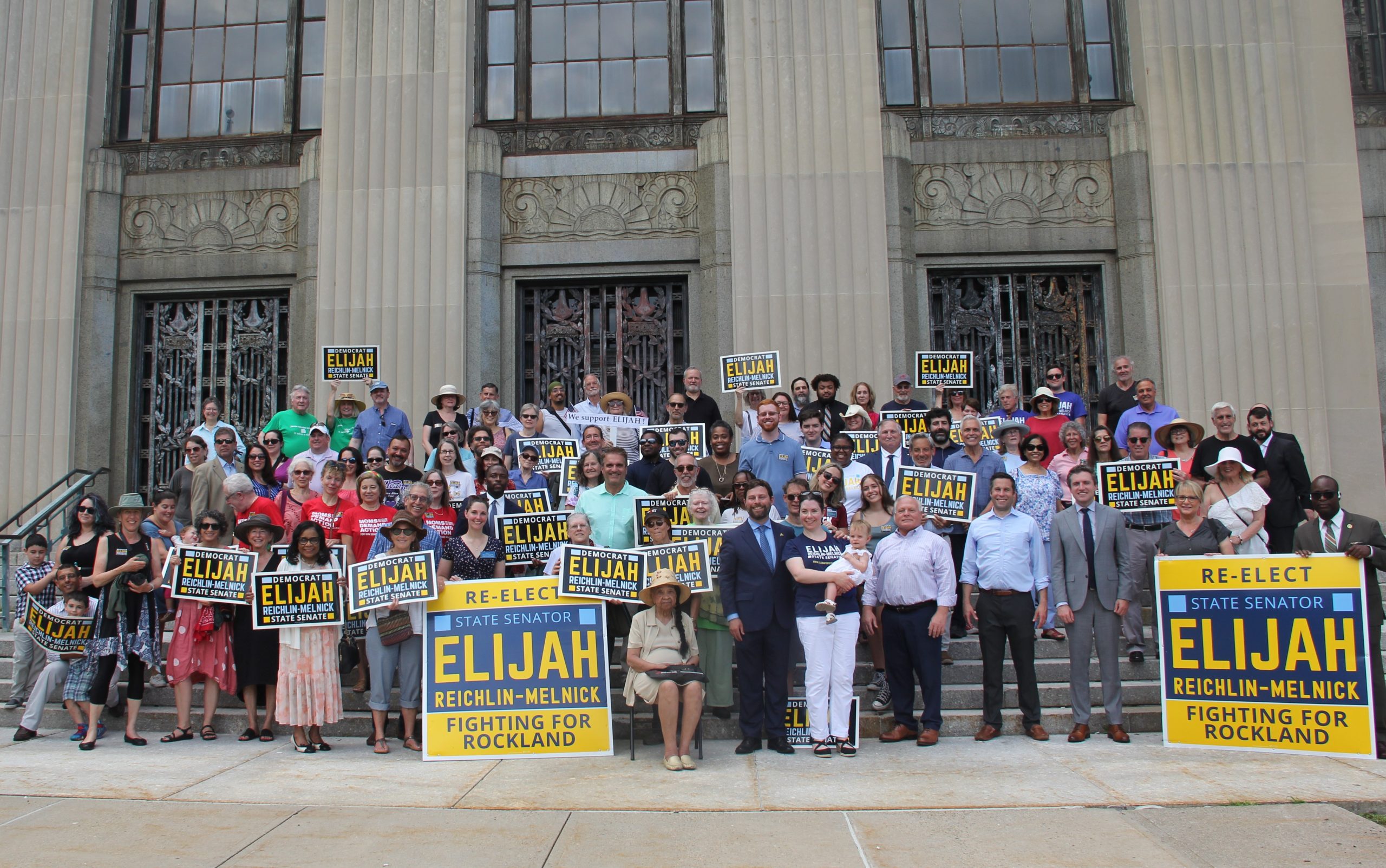 Former State Sen. Elijah Reichlin-Melnick Launches 2024 Campaign With Rally at Rockland Courthouse