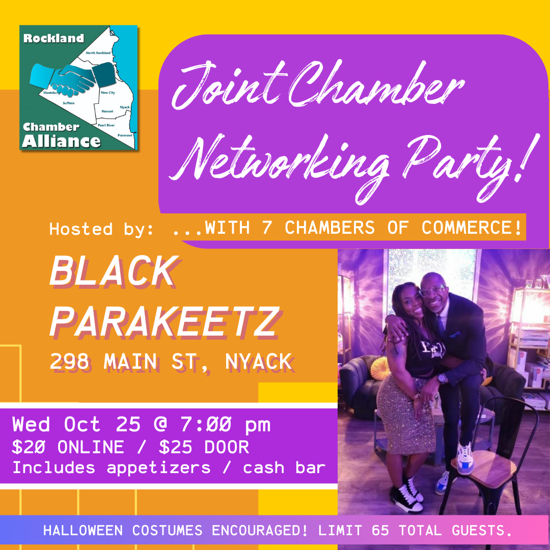 Rockland Chamber Networking Party at Black Parakeetz in Nyack, NY 10/25/23