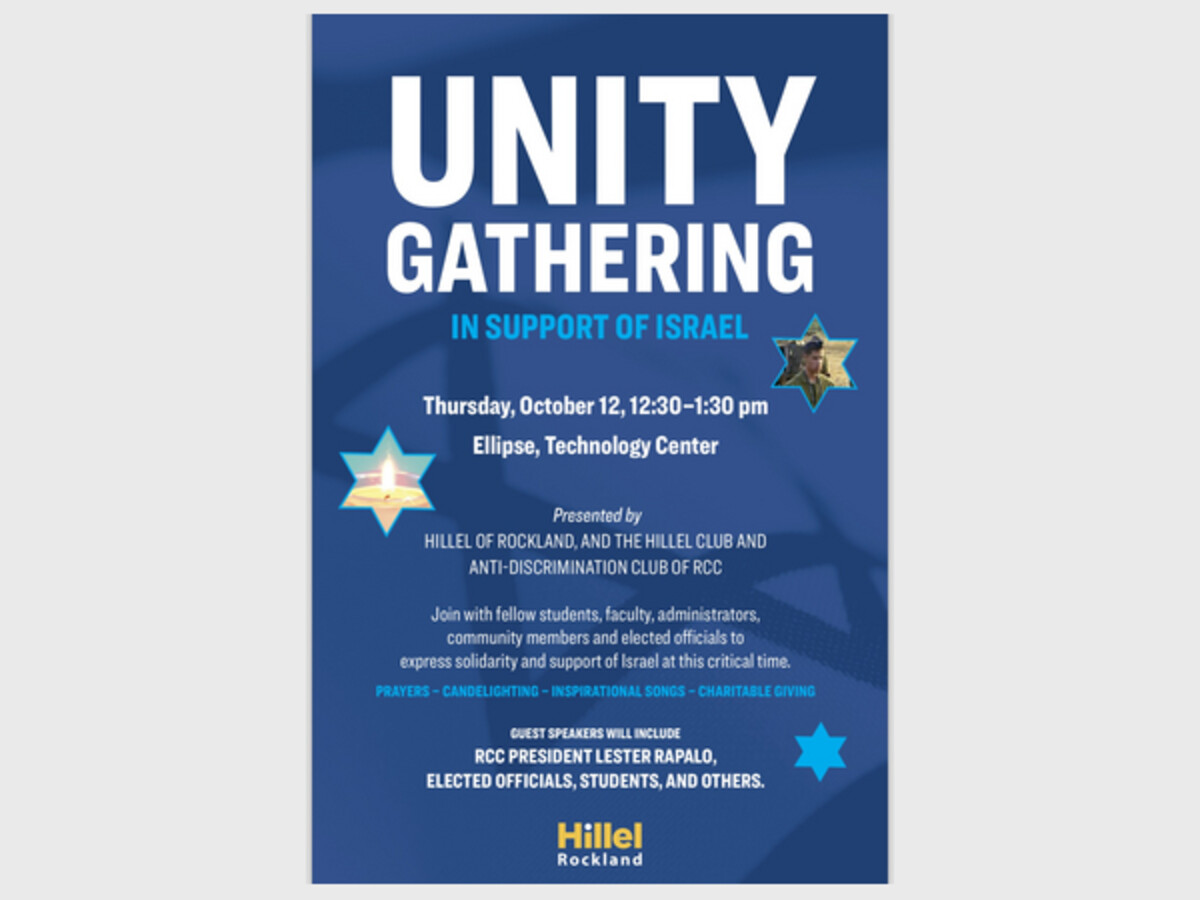 12:30 Gathering in Support of Israel at RCC Today