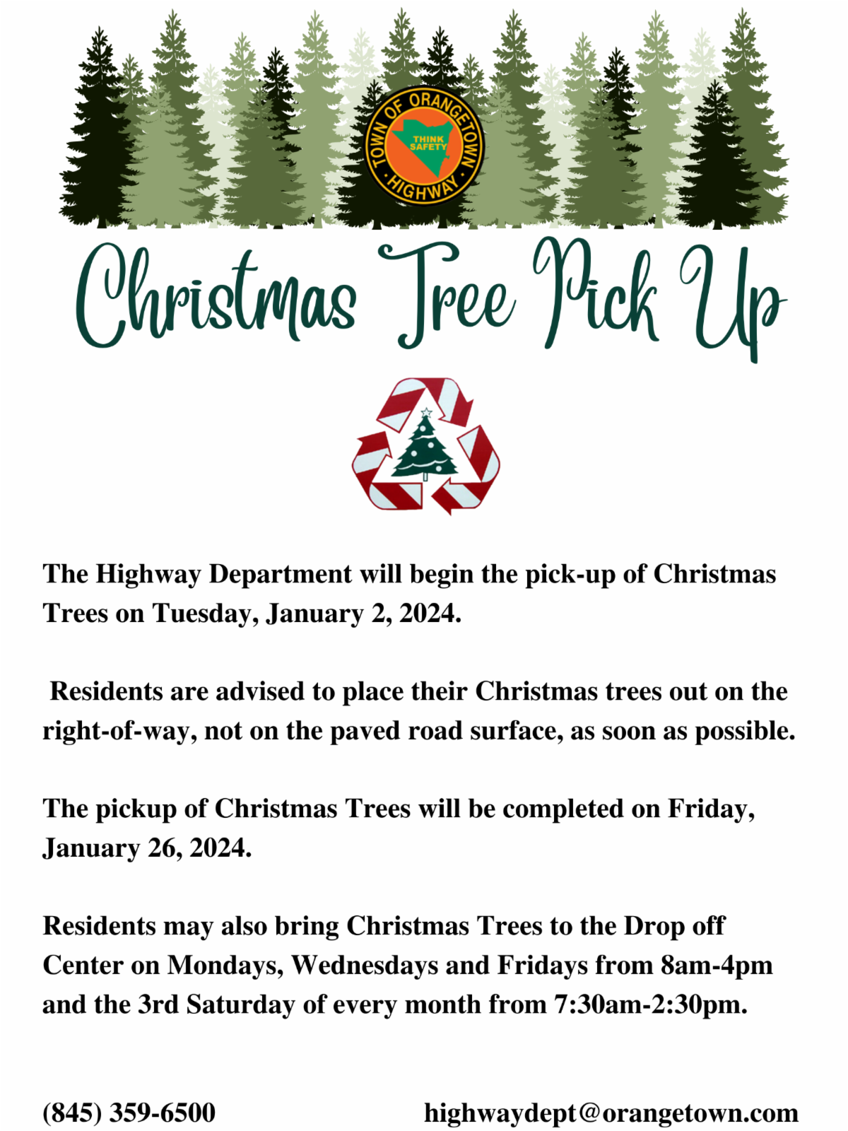 Town of Orangetown Picks Up Christmas Trees