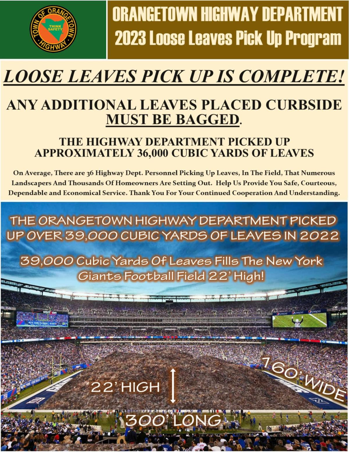 Loose Leaves Pickup is Complete