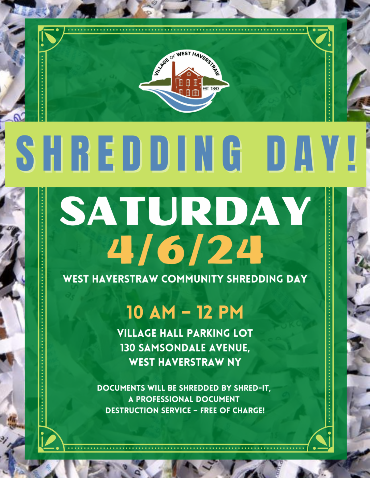 Secure Your Documents: West Haverstraw Hosts Community Shredding Event