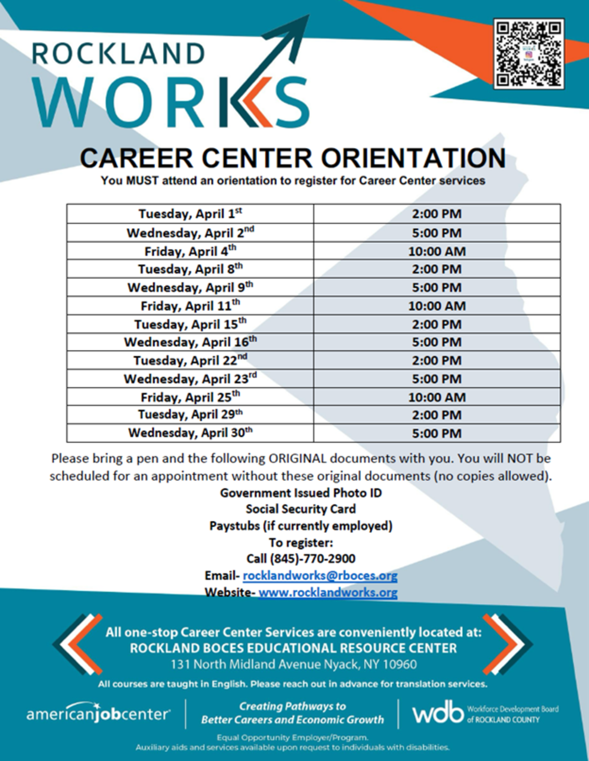 Opportunities for Rockland Job Seekers April 2025