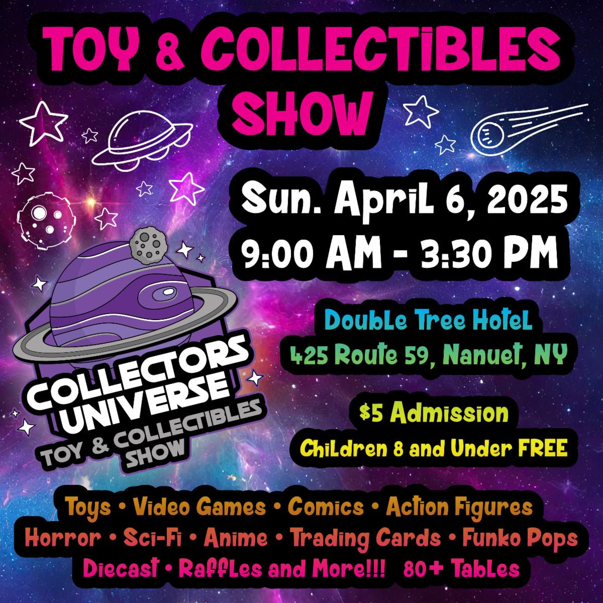 Hudson Valley’s Premier Toy & Collectibles Show Returns to Nanuet on April 6