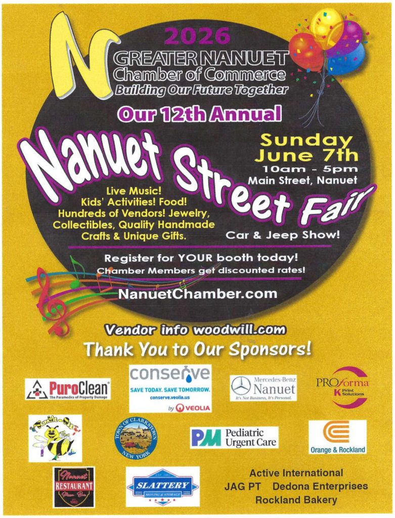 12th Annual Nanuet Street Fair Scheduled for Sunday, June 7